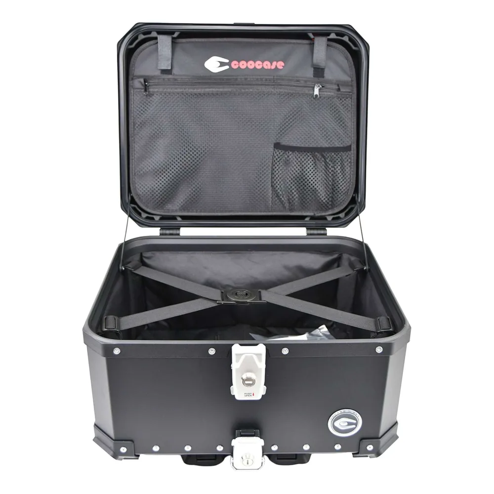 COOCASE Top case X1 Aluminium 55L avec dosseret ajustable