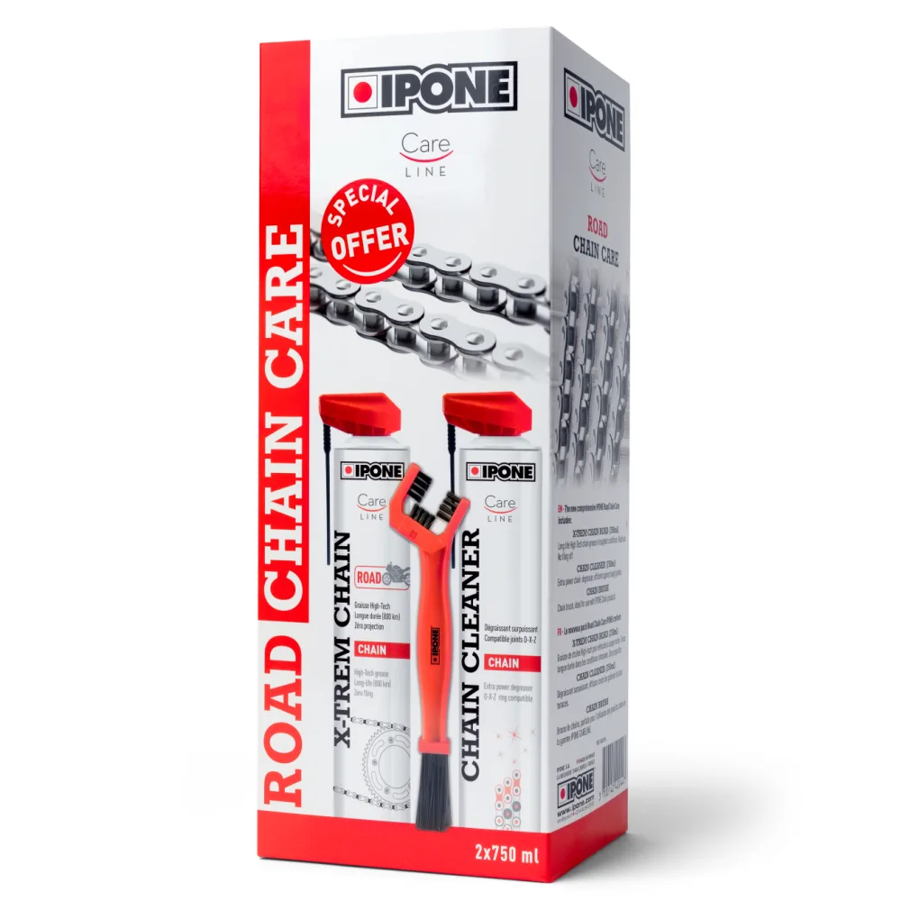 ipone_road_chain_care_pack_2.jpg IPONE Kit entretien chaîne Road Chain Care 2x750 ml