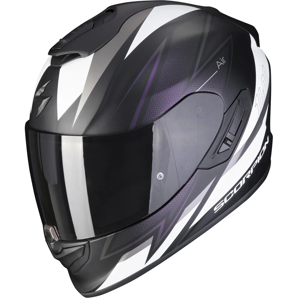 scorpion_exo_1400_evo_air_thelios_matte_black_white_grey.jpg SCORPION Casque EXO-1400 Evo Air Thelios