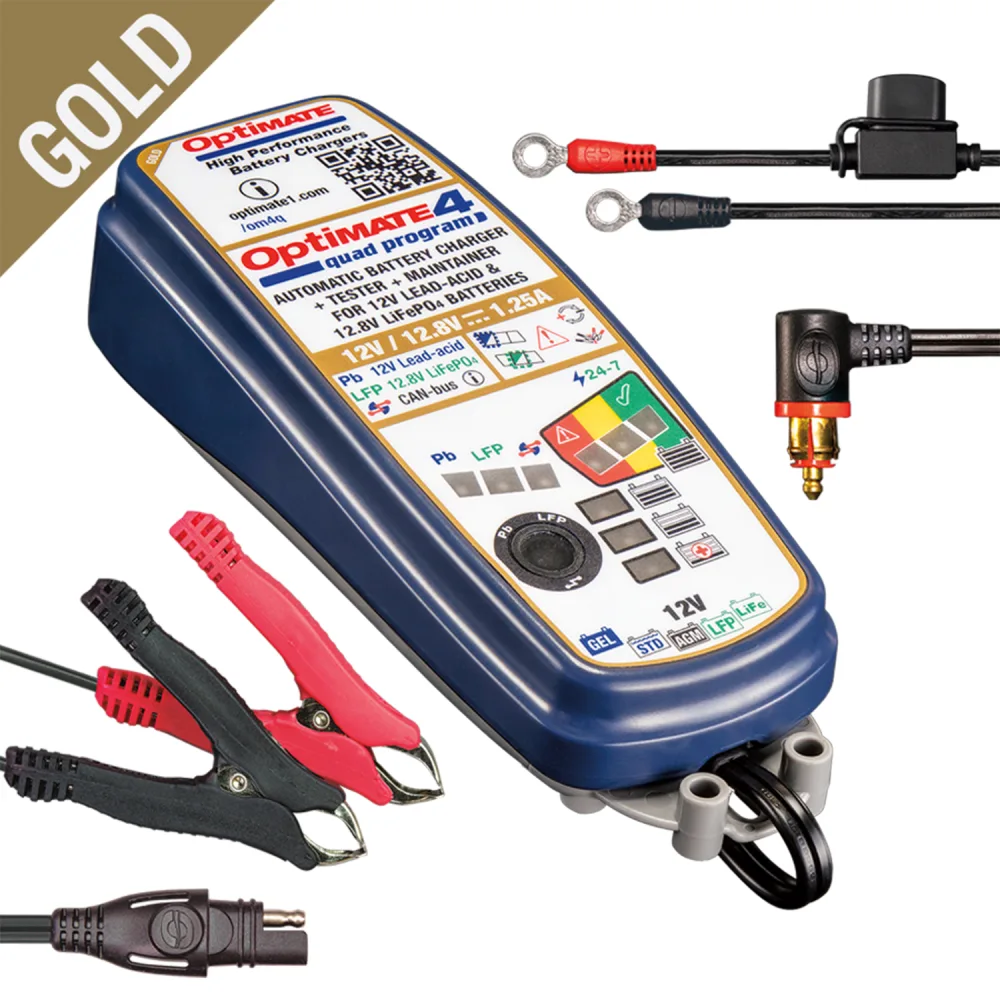 optimate_4_quad_premium_canbus_1.jpg TECMATE Chargeur batterie Optimate 4 Quad Program Premium Edition (CAN-Bus incl.)