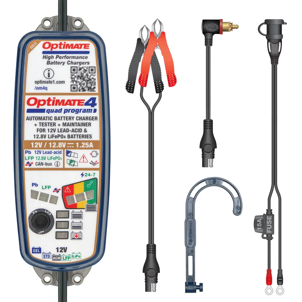 optimate_4_quad_premium_canbus_3.jpg TECMATE Chargeur batterie Optimate 4 Quad Program Premium Edition (CAN-Bus incl.)