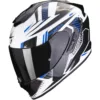 scorpion_exo_1400_evo_air_shell_white_black_blue_1.jpg SCORPION EXO-1400 Evo Air Shell Helm