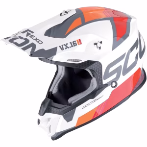 scorpion_vx16_evo_air_analog_white_grey_orange.jpg SCORPION VX-16 Evo Air Analog Helm