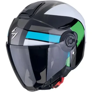 scorpion_exo_city_ii_blur_black_white_green.jpg SCORPION EXO-City II Blur Helm